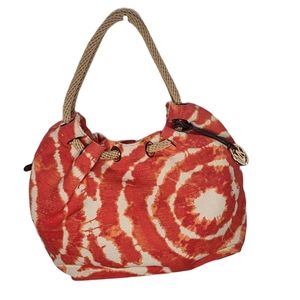 Michael Kors, LG Shoulder Bag. Canvas, orange, tie-dye pattern. NWT!